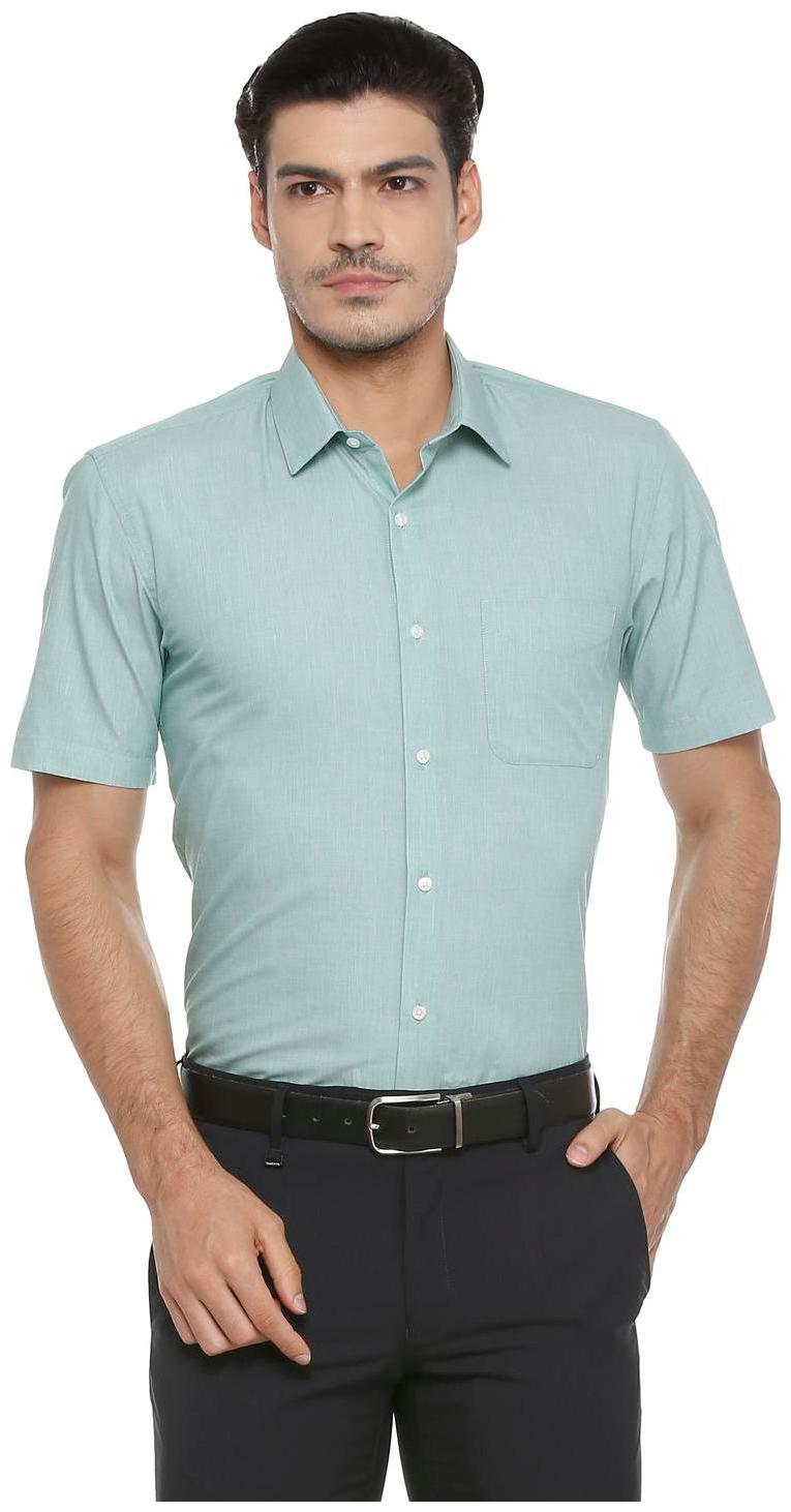 

Peter England Men Regular fit Formal Shirt - Green