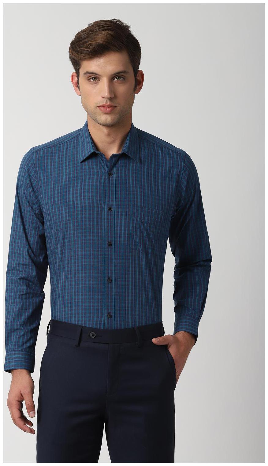 

Peter England Men Regular fit Formal Shirt - Blue