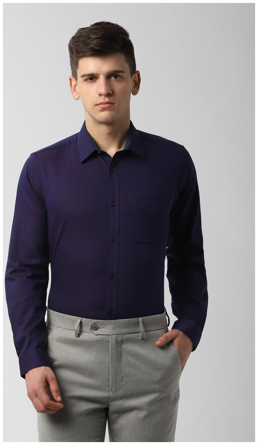 

Peter England Men Slim fit Formal Shirt - Purple
