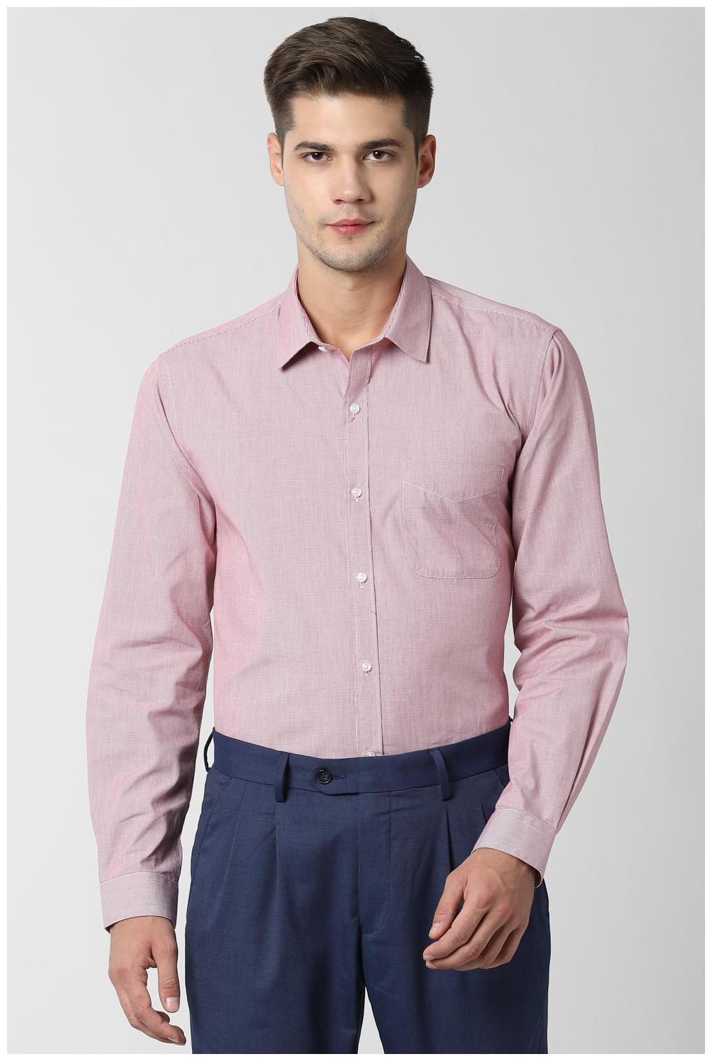 

Peter England Men Regular fit Formal Shirt - Maroon