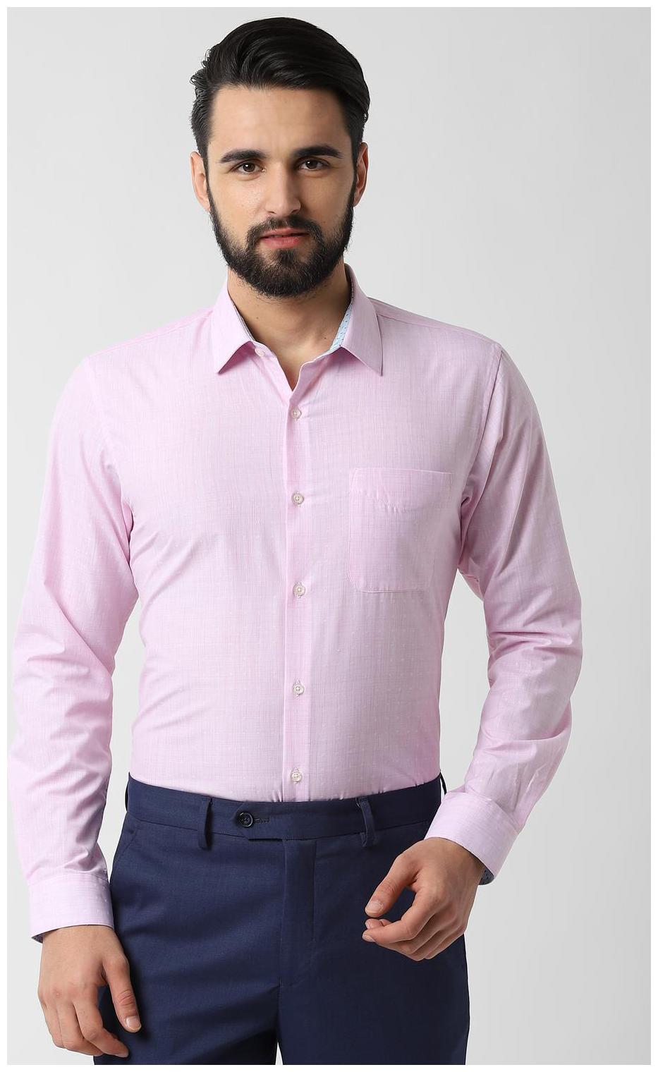 

Peter England Men Slim fit Formal Shirt - Pink