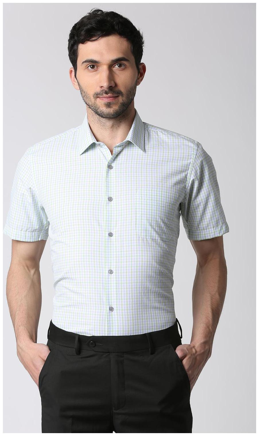 

Peter England Men Slim fit Formal Shirt - Green