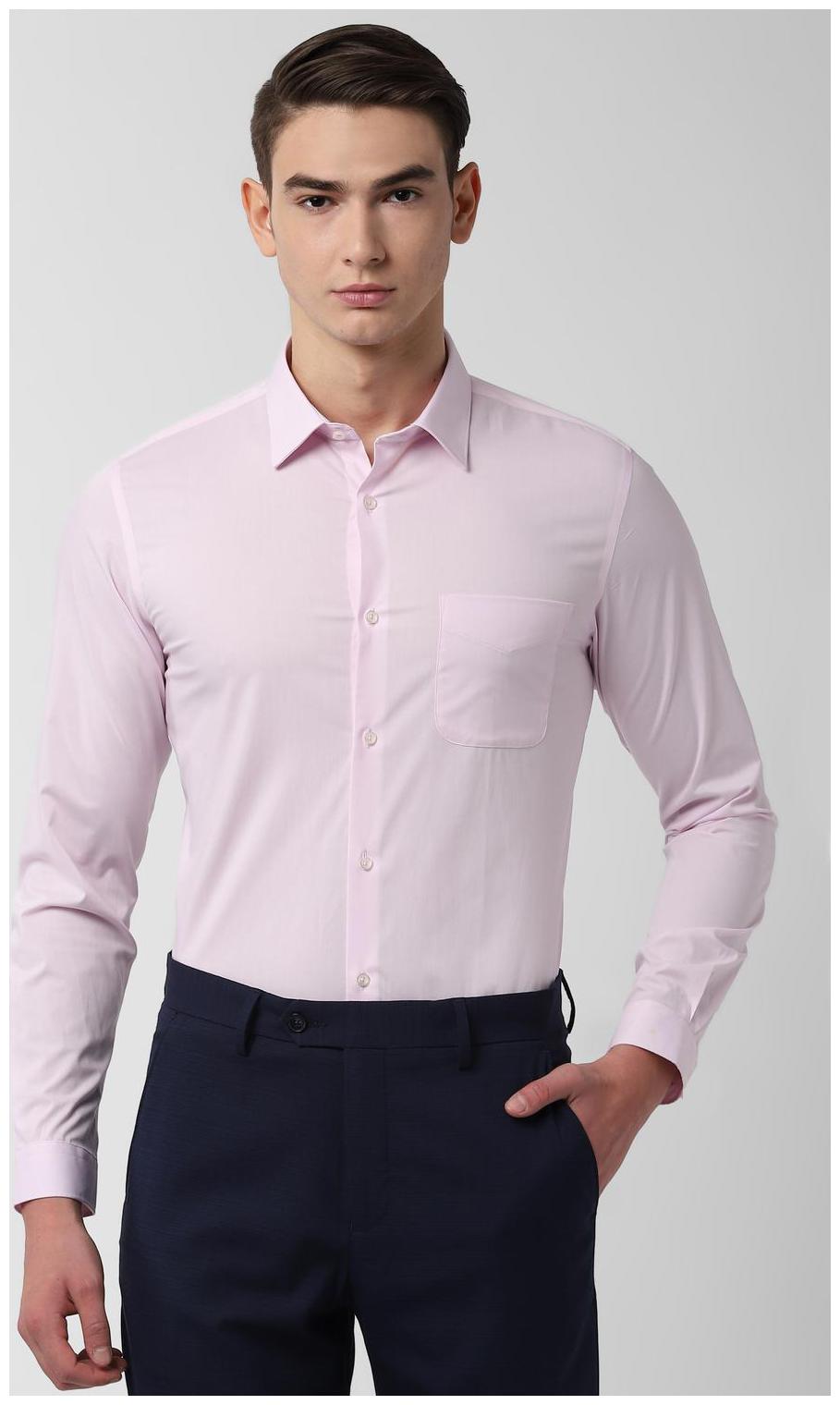 

Peter England Men Super slim fit Formal Shirt - Pink