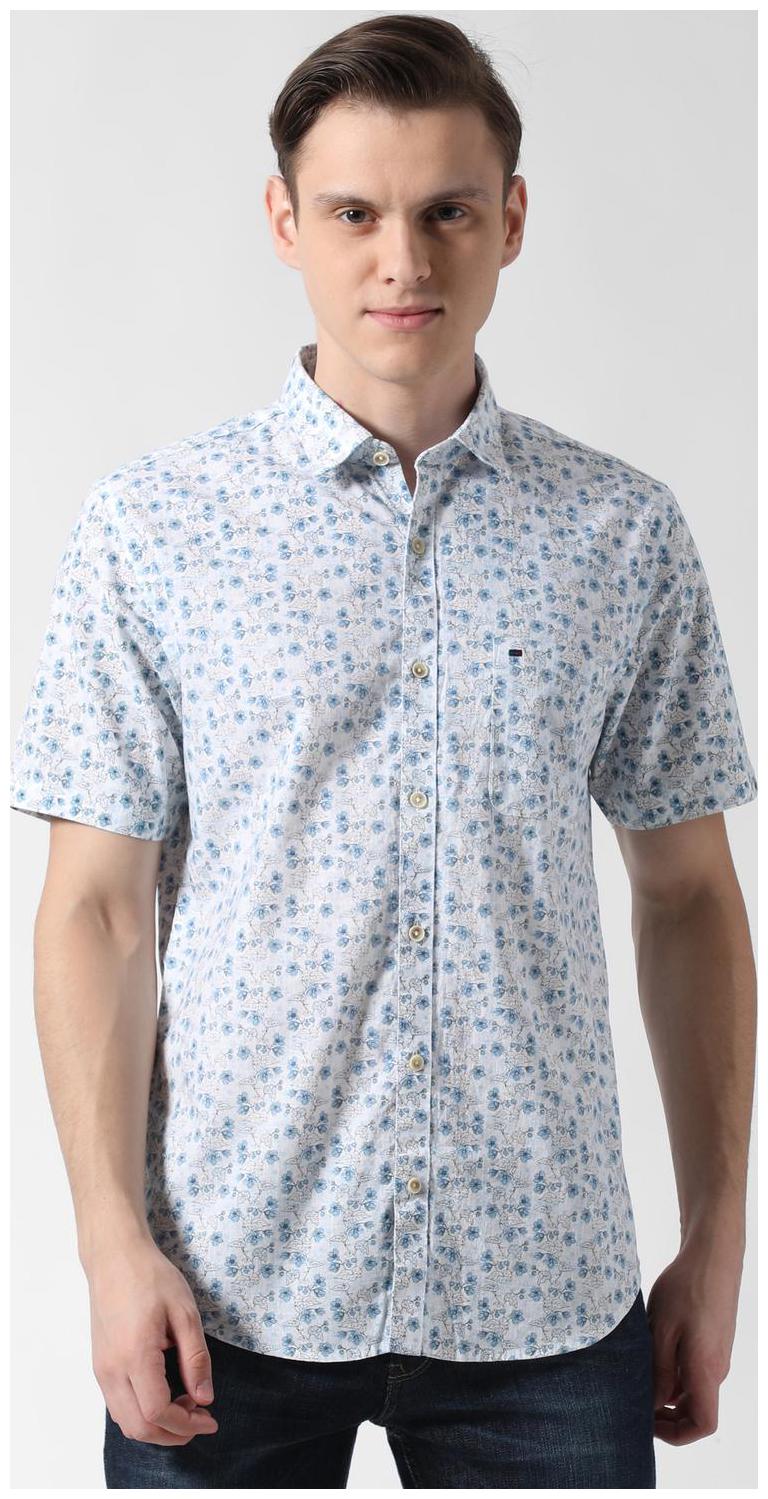 

Peter England Men White Printed Slim Fit Casual Shirt