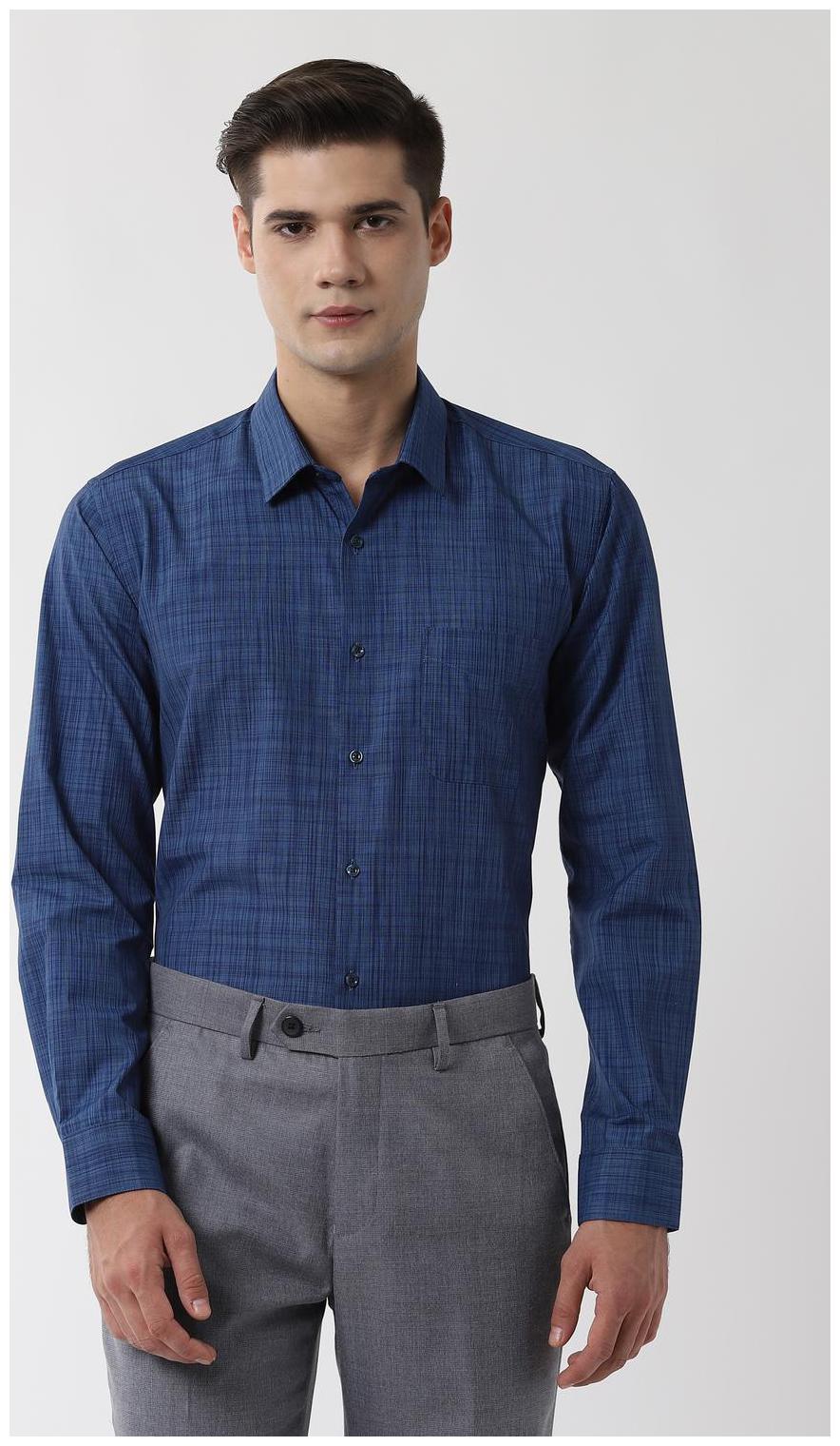 

Peter England Men Regular fit Formal Shirt - Blue