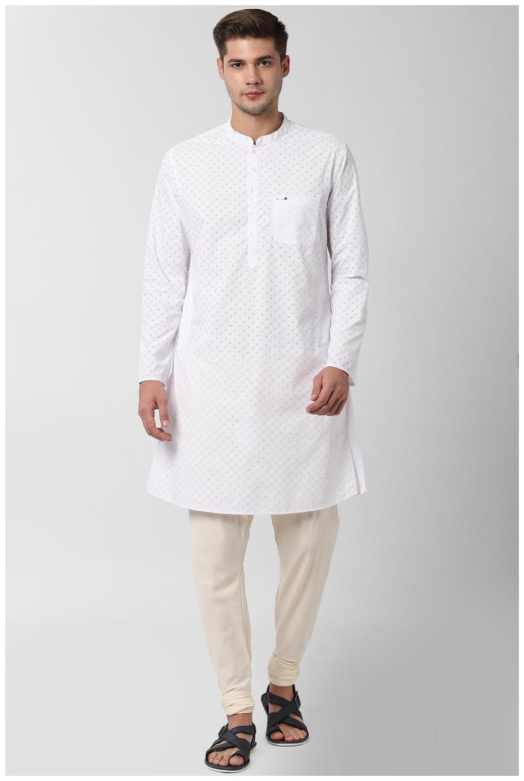 

Peter England Men White Slim Fit Kurta
