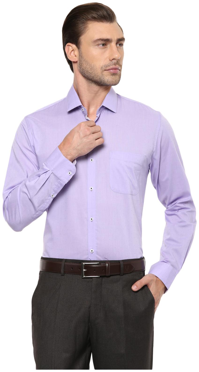 

Peter England Men Slim fit Formal Shirt - Purple