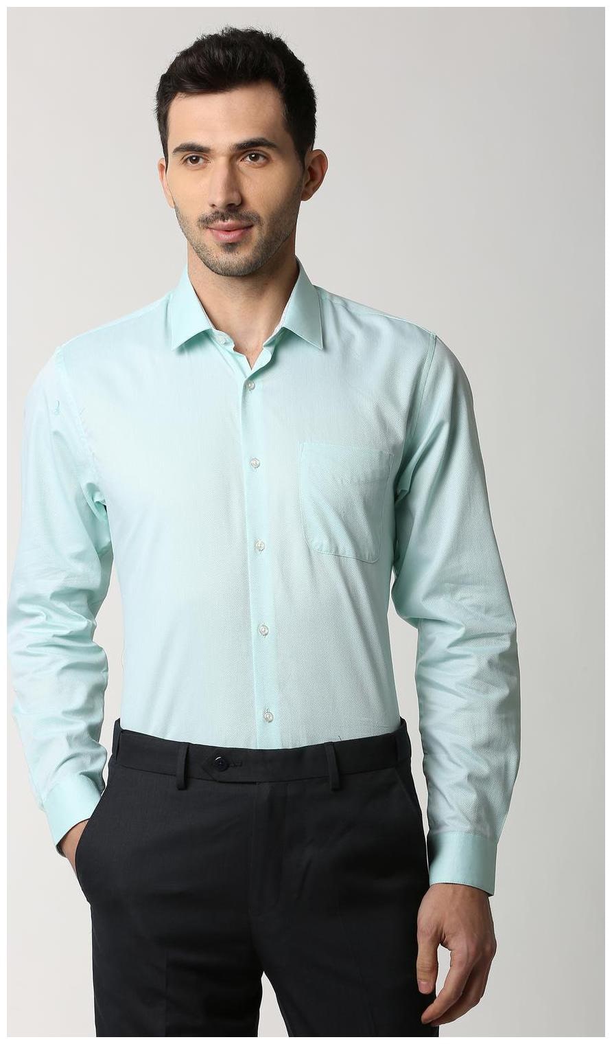 

Peter England Men Slim fit Formal Shirt - Blue