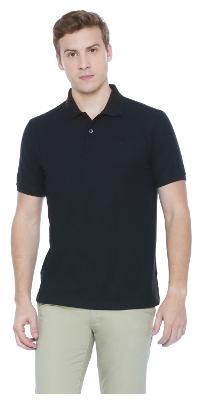 

Peter England Men Black Regular fit Cotton Blend Polo collar T-Shirt - Pack Of 1