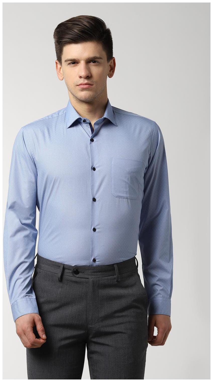 

Peter England Men Regular fit Formal Shirt - Blue