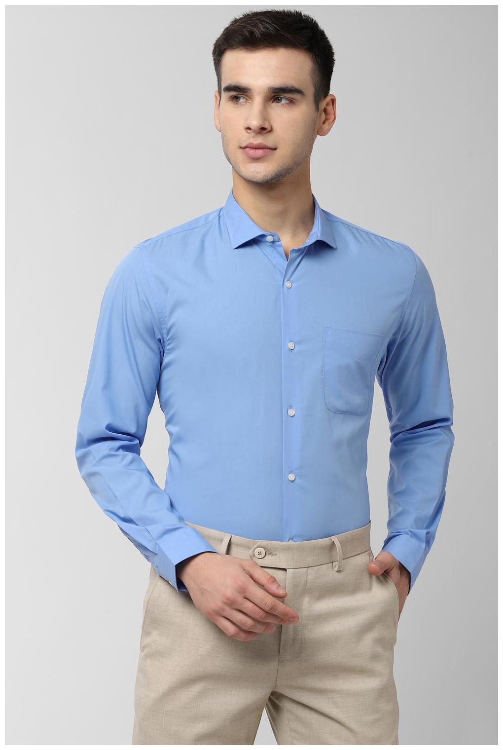 

Peter England Men Slim fit Formal Shirt - Blue