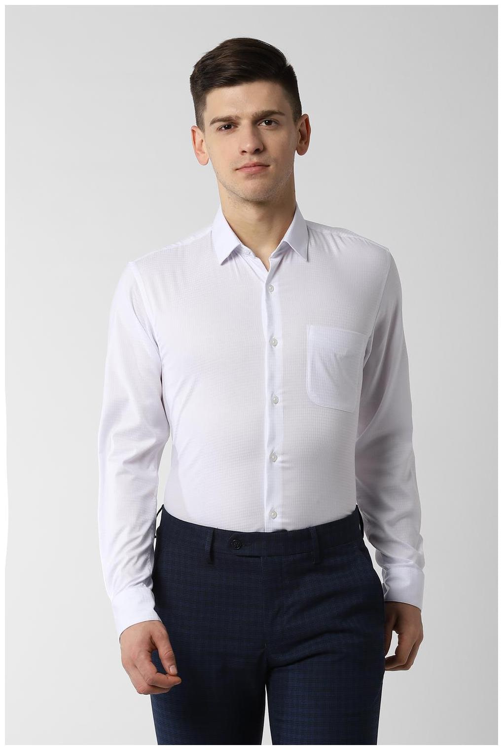 

Peter England Men Slim fit Formal Shirt - White