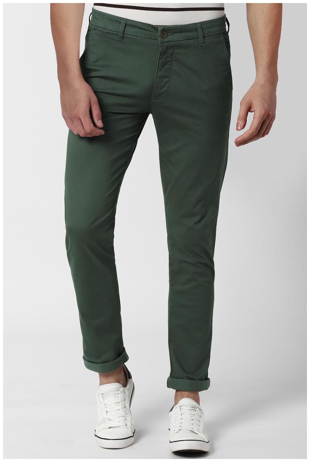 

Peter England Green Casual Trouser