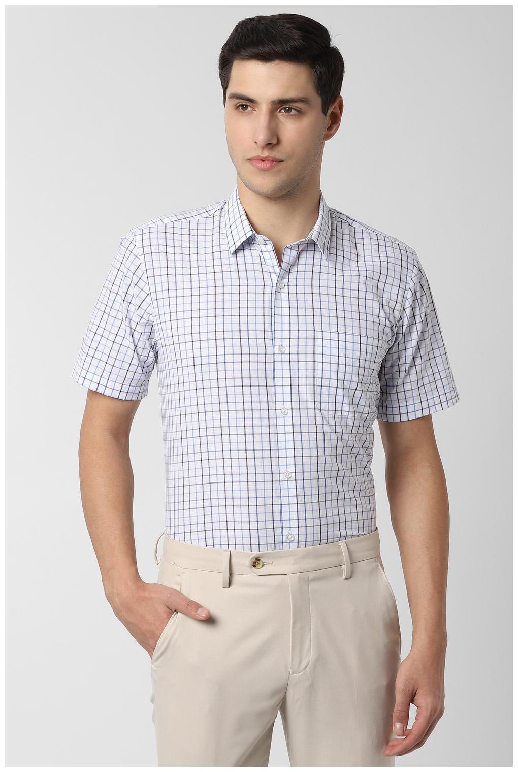 

Peter England Men Regular fit Formal Shirt - Blue