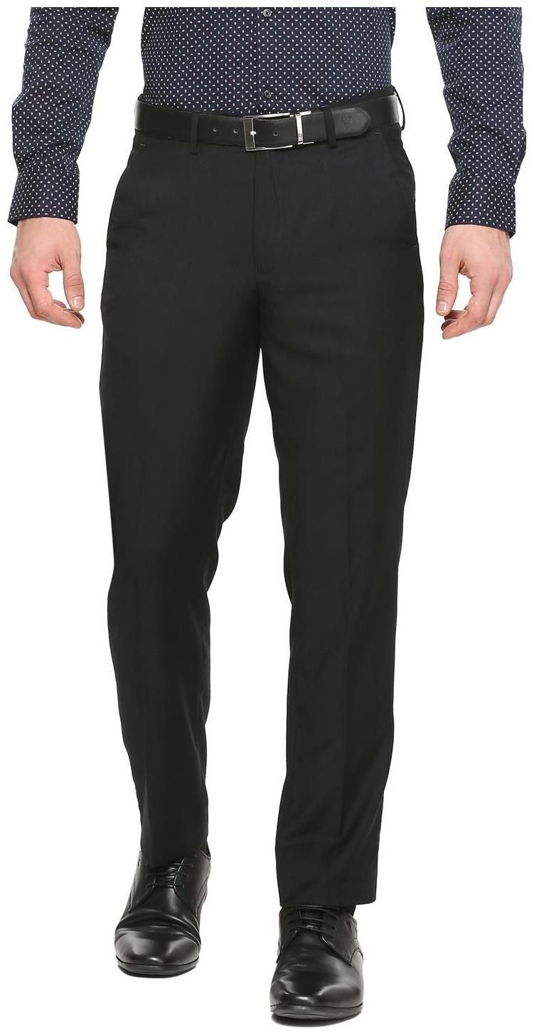 

Peter England Men Solid Slim Fit Formal Trouser - Black