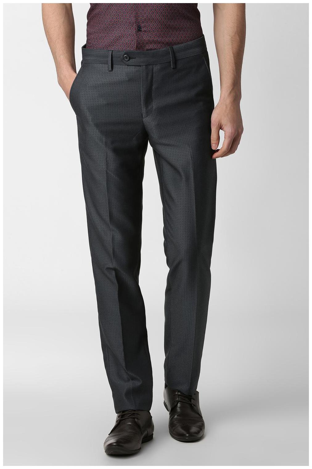 

Peter England Men Textured Slim Fit Formal Trouser - Black