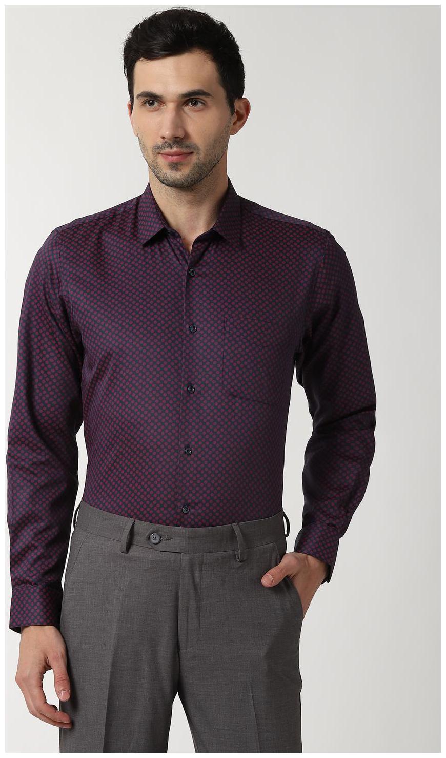 

Peter England Men Slim fit Formal Shirt - Purple