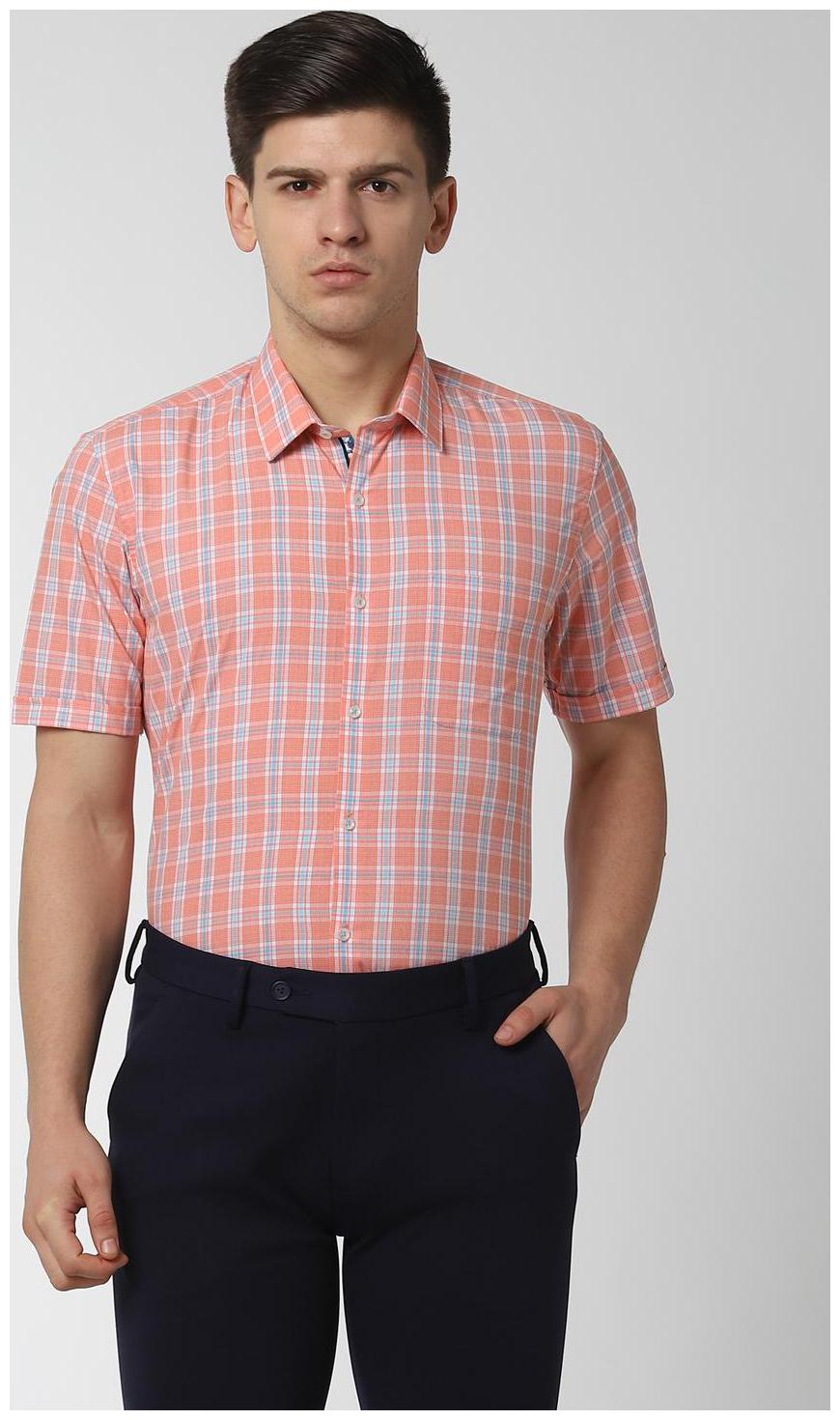 

Peter England Men Regular fit Formal Shirt - Orange