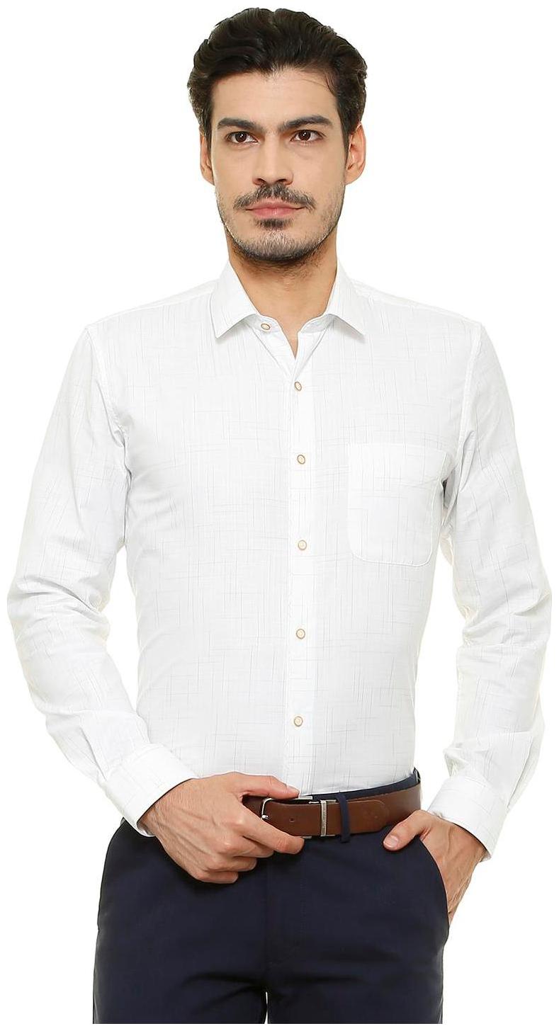 

Peter England Men Super slim fit Formal Shirt - White