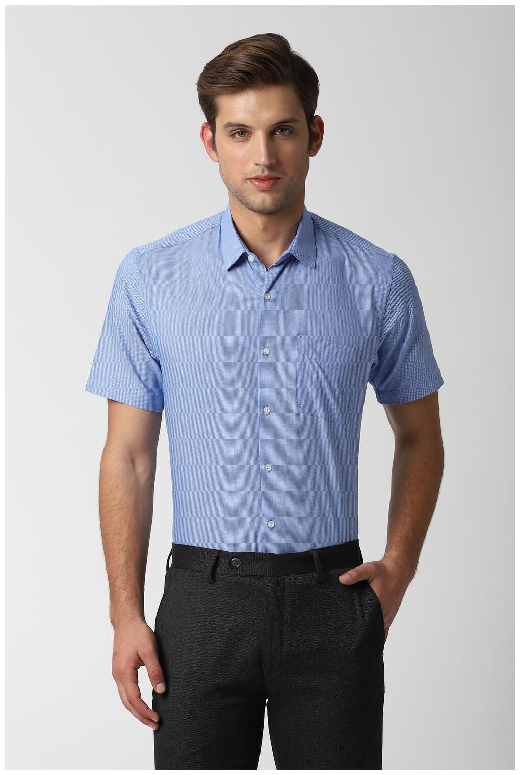 

Peter England Men Regular fit Formal Shirt - Blue
