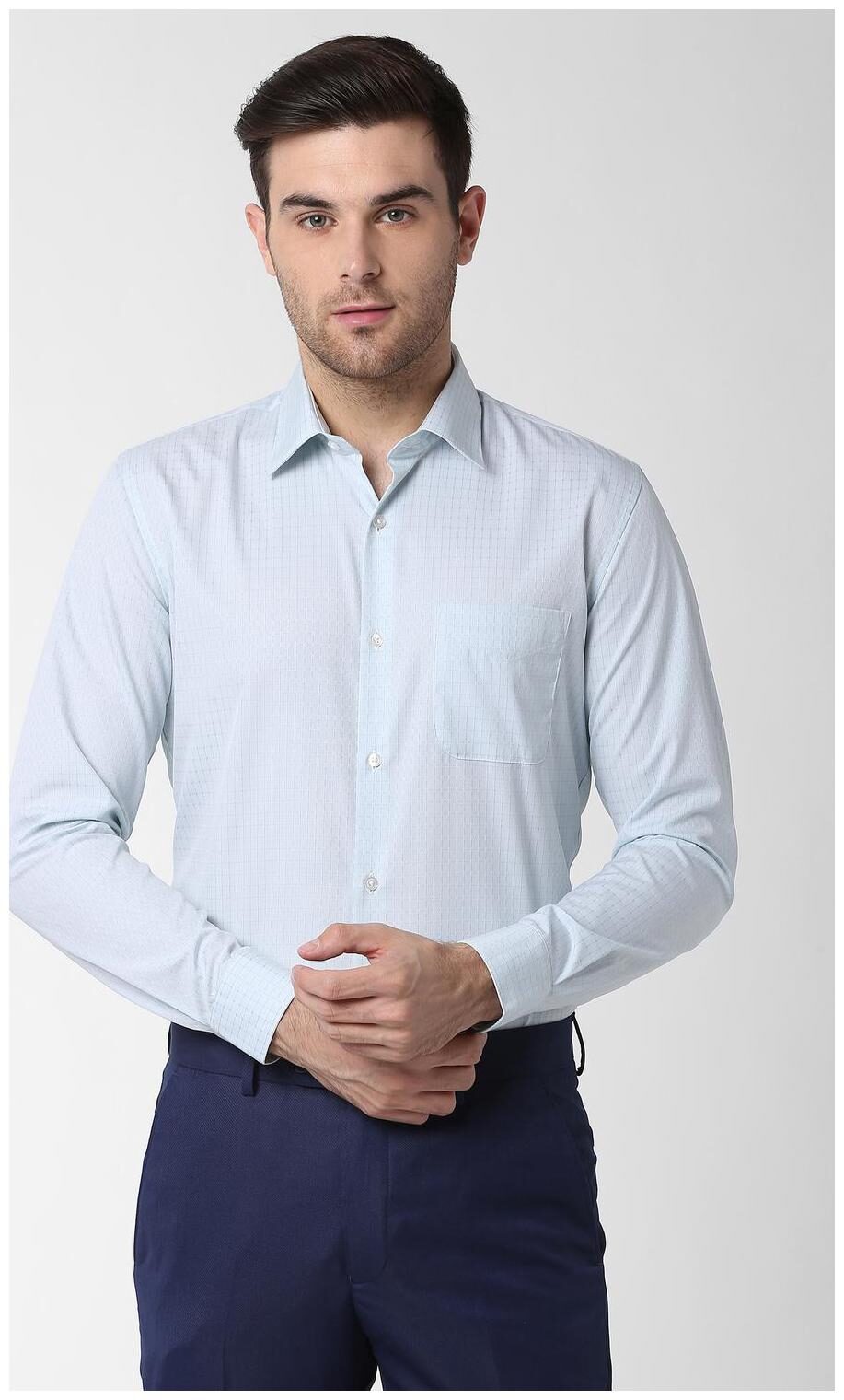 

Peter England Men Slim fit Formal Shirt - Blue