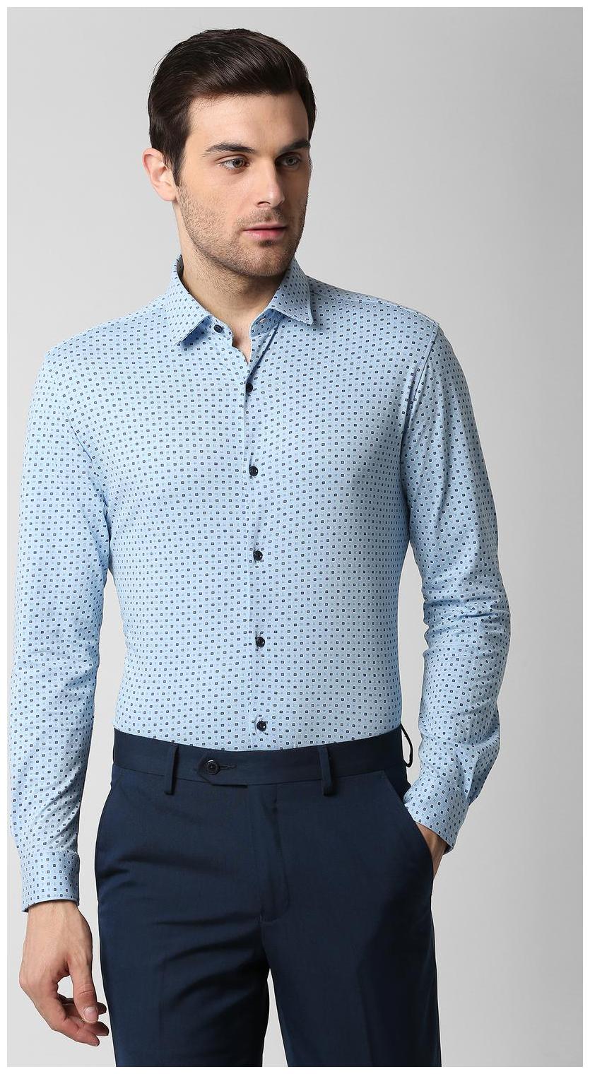 

Peter England Men Slim fit Formal Shirt - Blue