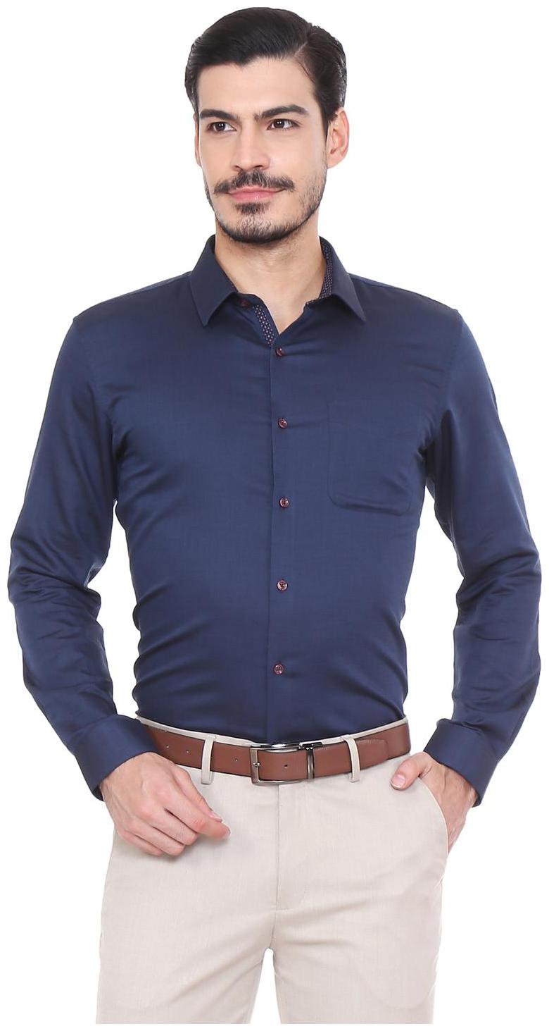 

Peter England Men Slim fit Formal Shirt - Blue