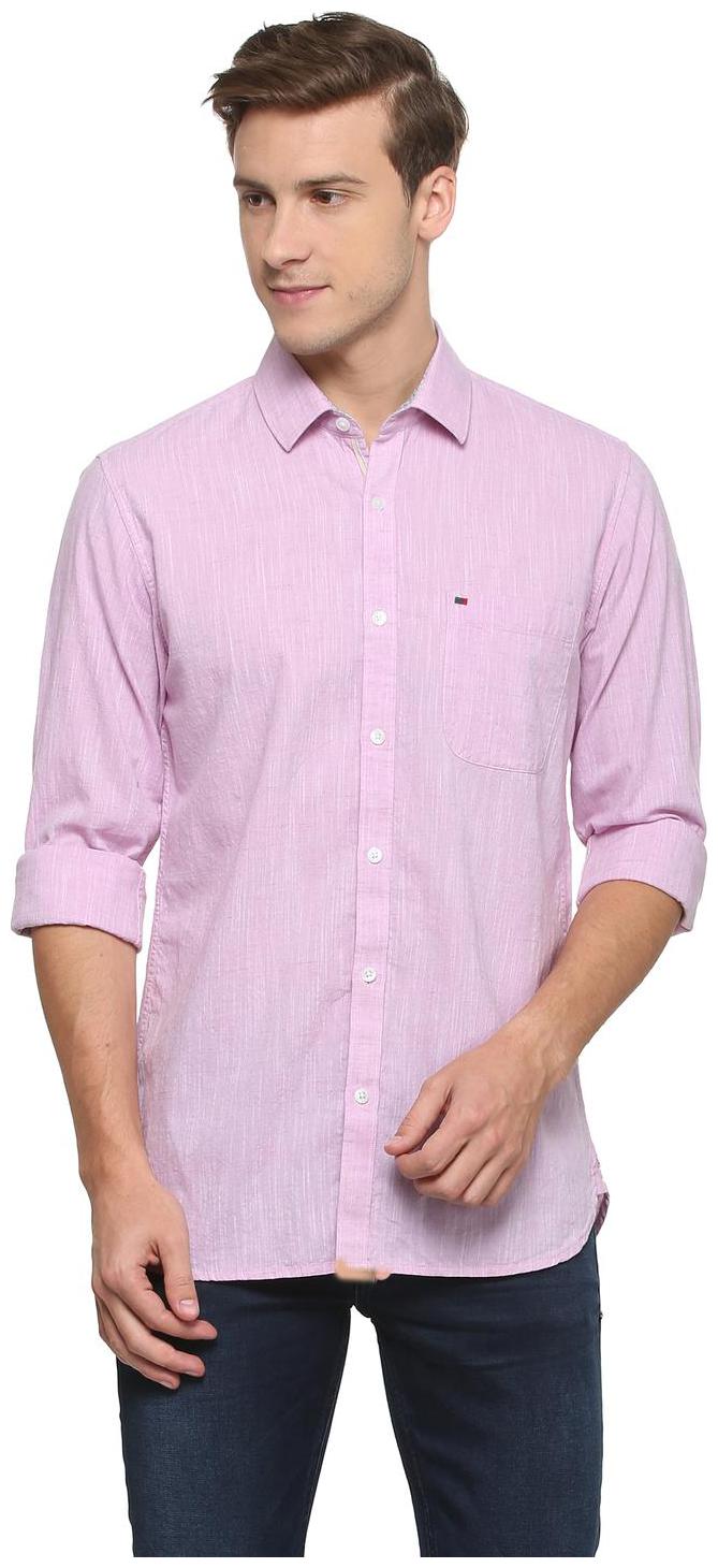 

Peter England Men Purple Solid Slim Fit Casual Shirt