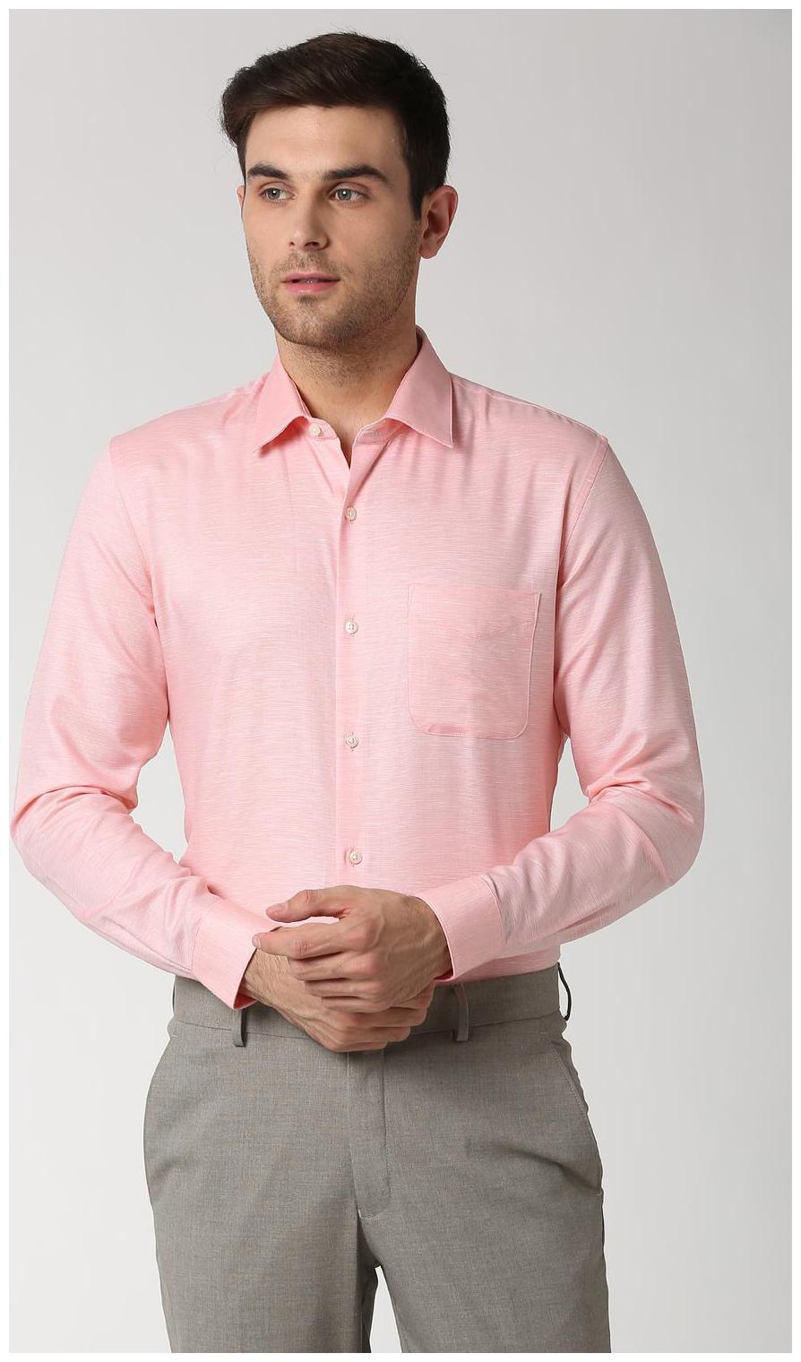 

Peter England Men Slim fit Formal Shirt - Pink