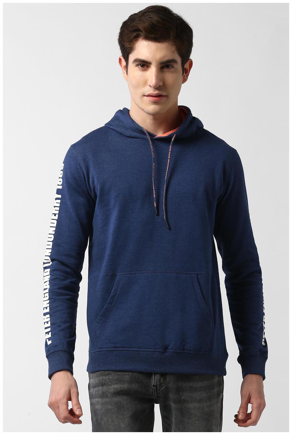 

Peter England Men Blue Hooded Hoodie