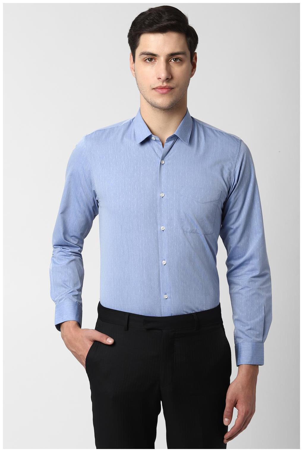 

Peter England Men Slim fit Formal Shirt - Blue