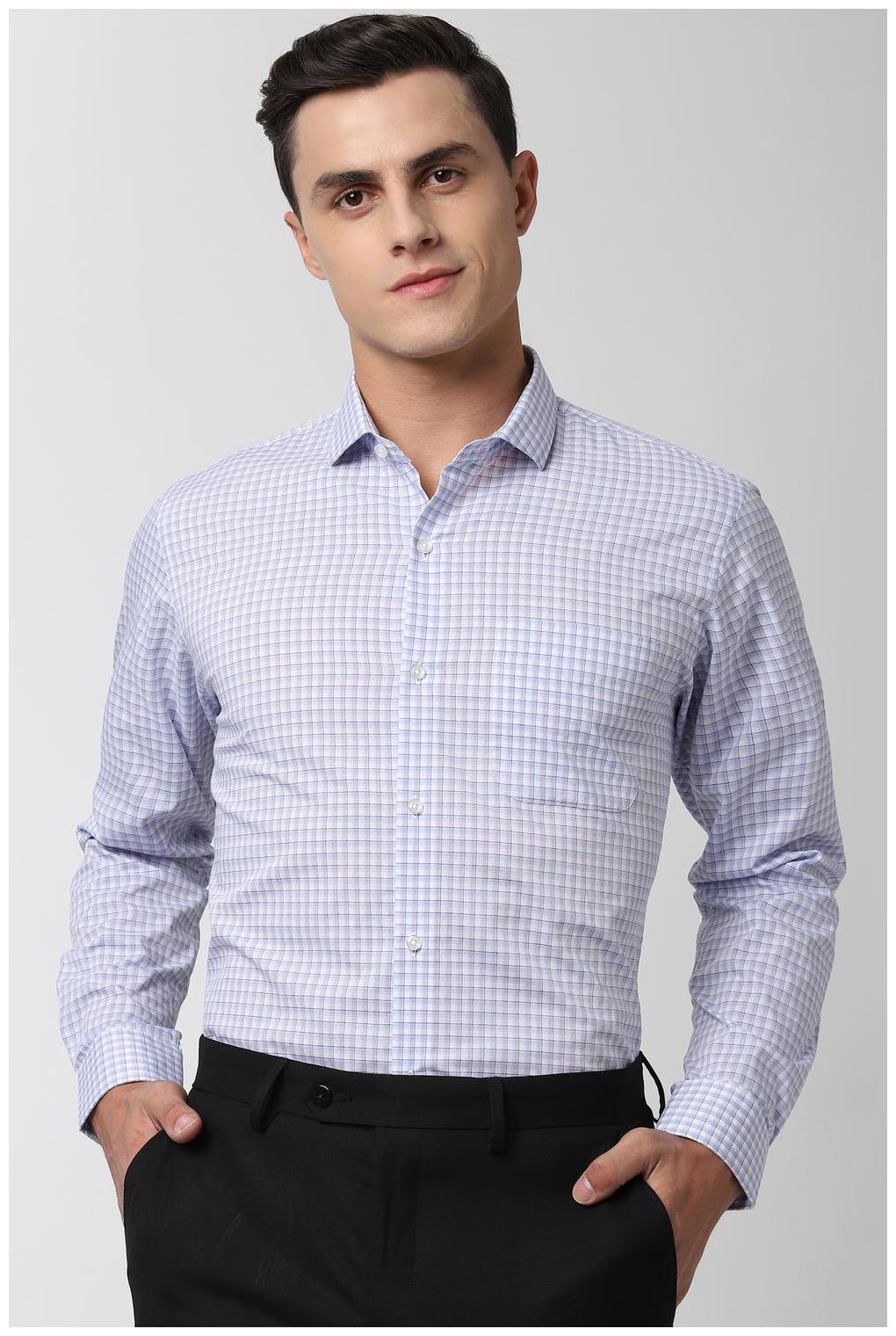 

Peter England Men Slim fit Formal Shirt - Blue