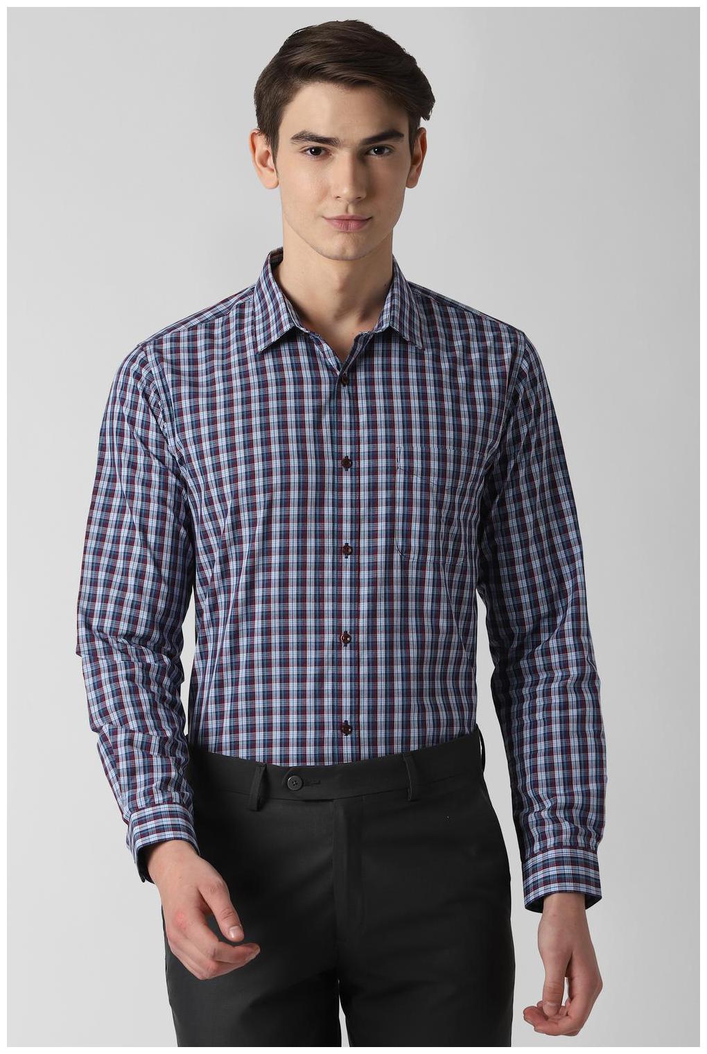 

Peter England Men Slim fit Formal Shirt - Blue