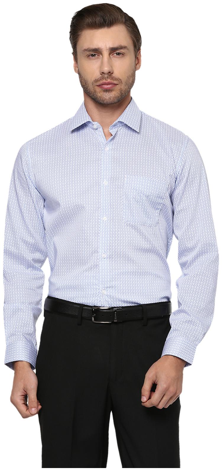 

Peter England Men Slim fit Formal Shirt - Blue