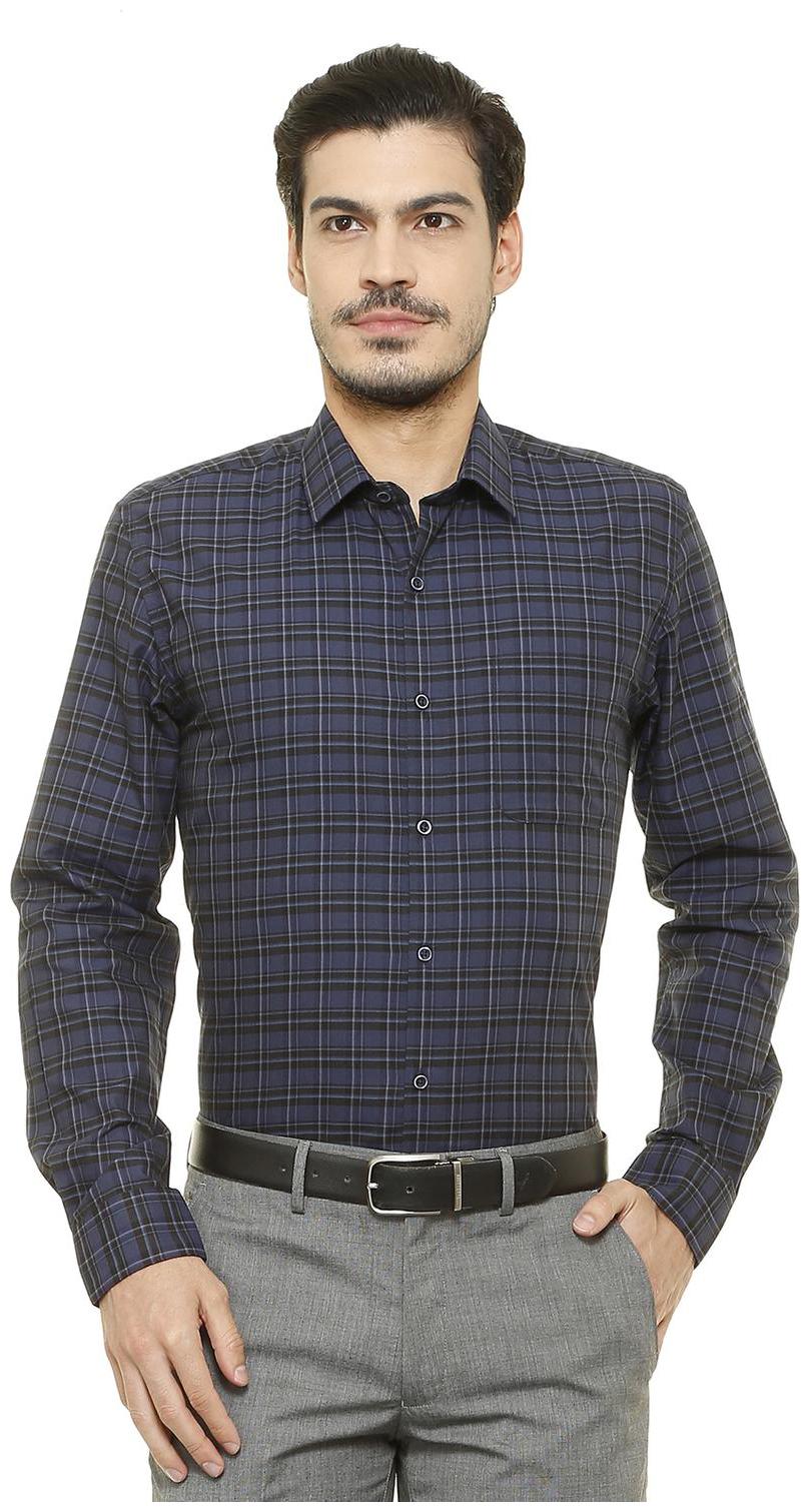 

Peter England Men Slim fit Formal Shirt - Blue