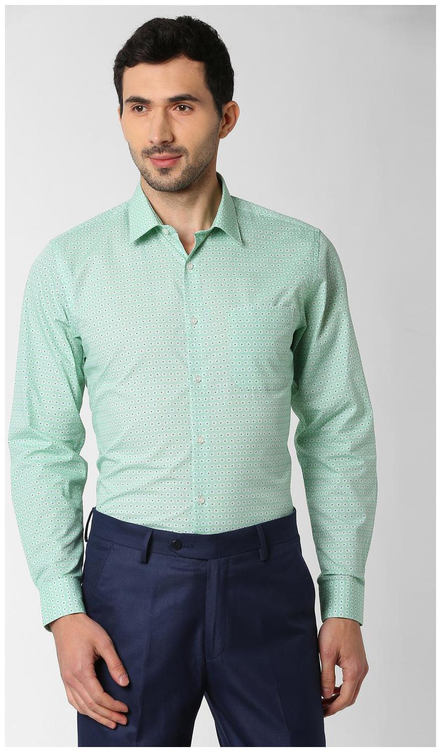 

Peter England Men Slim fit Formal Shirt - Green