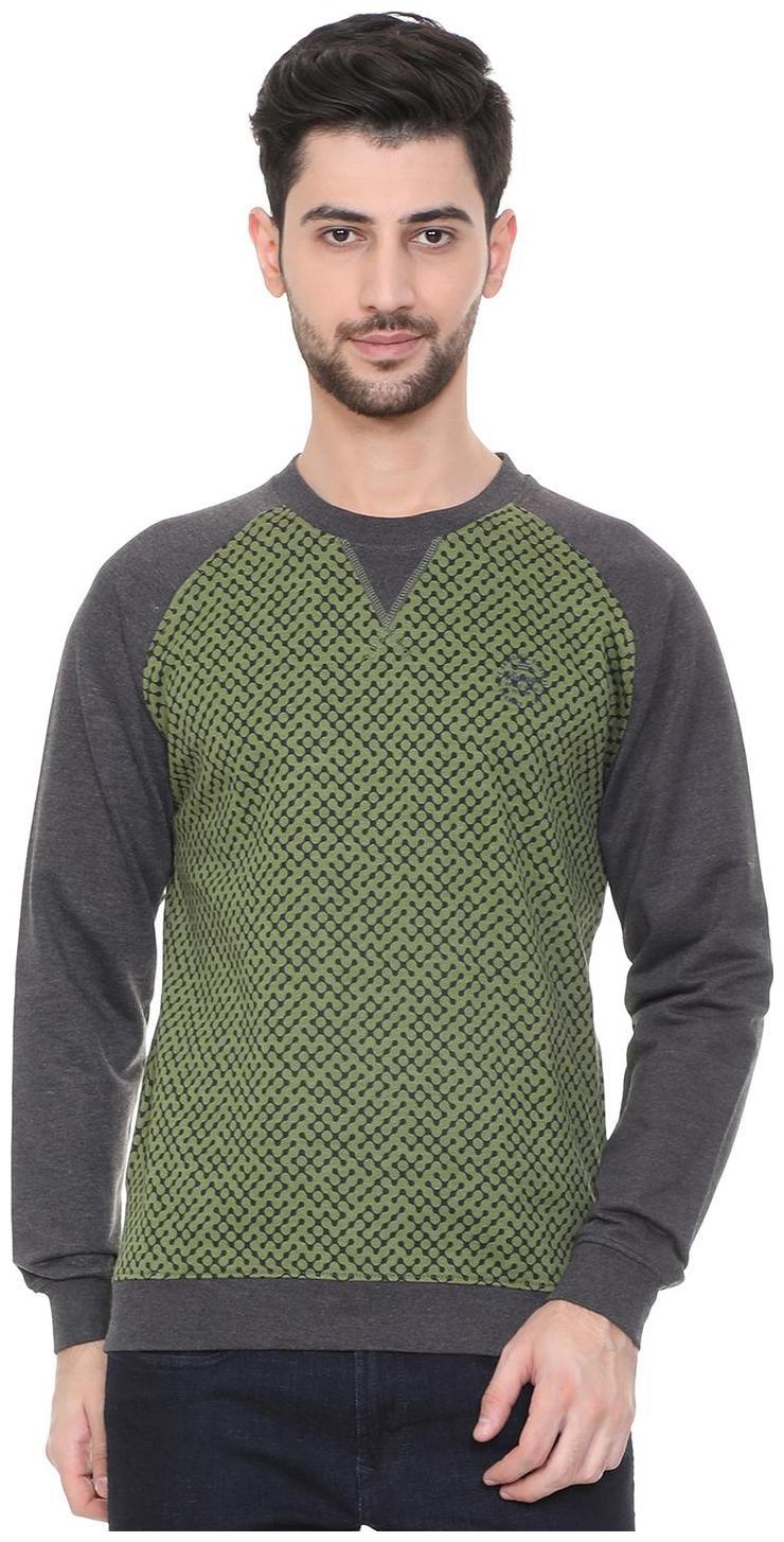 

Peter England Men Green Round neck Sweatshirt