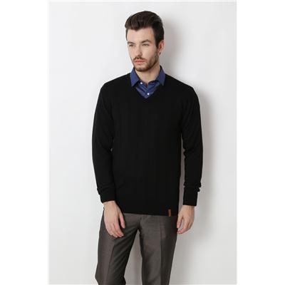 

Peter England Men Black High neck Cardigan