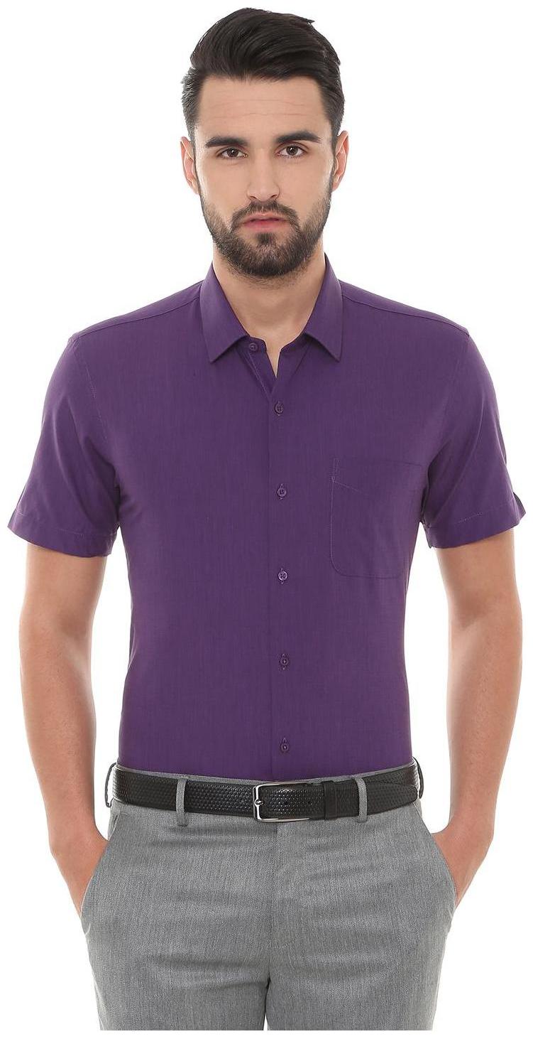 

Peter England Men Slim fit Formal Shirt - Purple