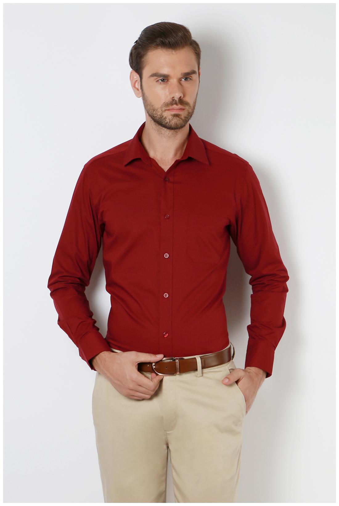 

Peter England Men Slim fit Formal Shirt - Red