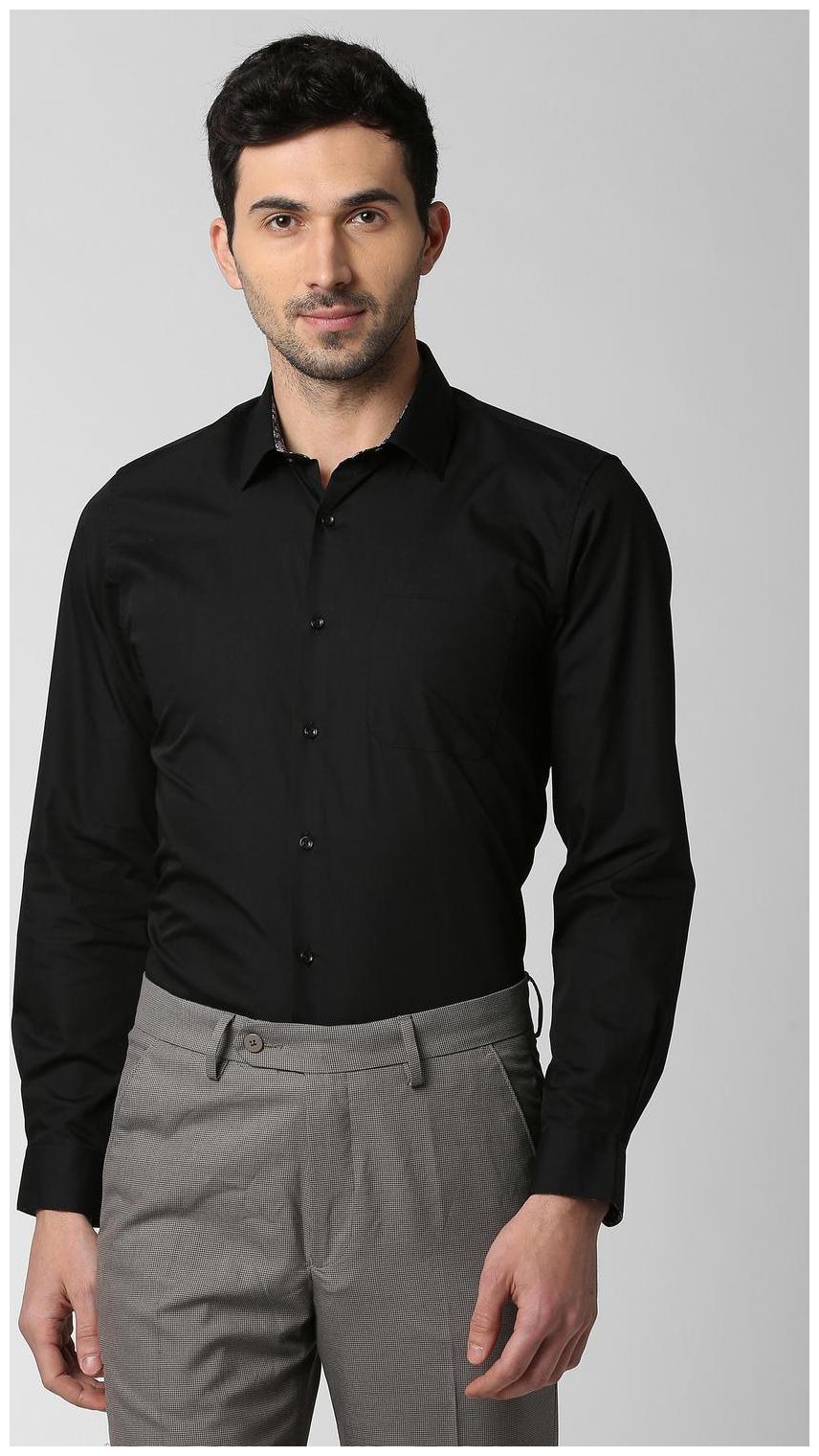 

Peter England Men Slim fit Formal Shirt - Black