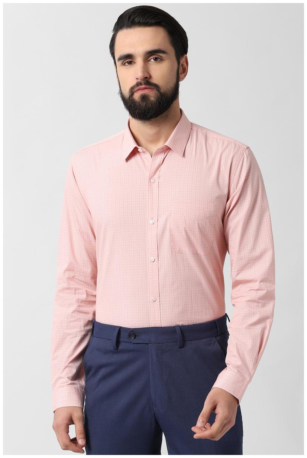 

Peter England Men Slim fit Formal Shirt - Orange