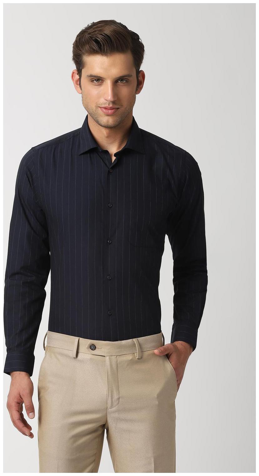 

Peter England Men Slim fit Formal Shirt - Blue
