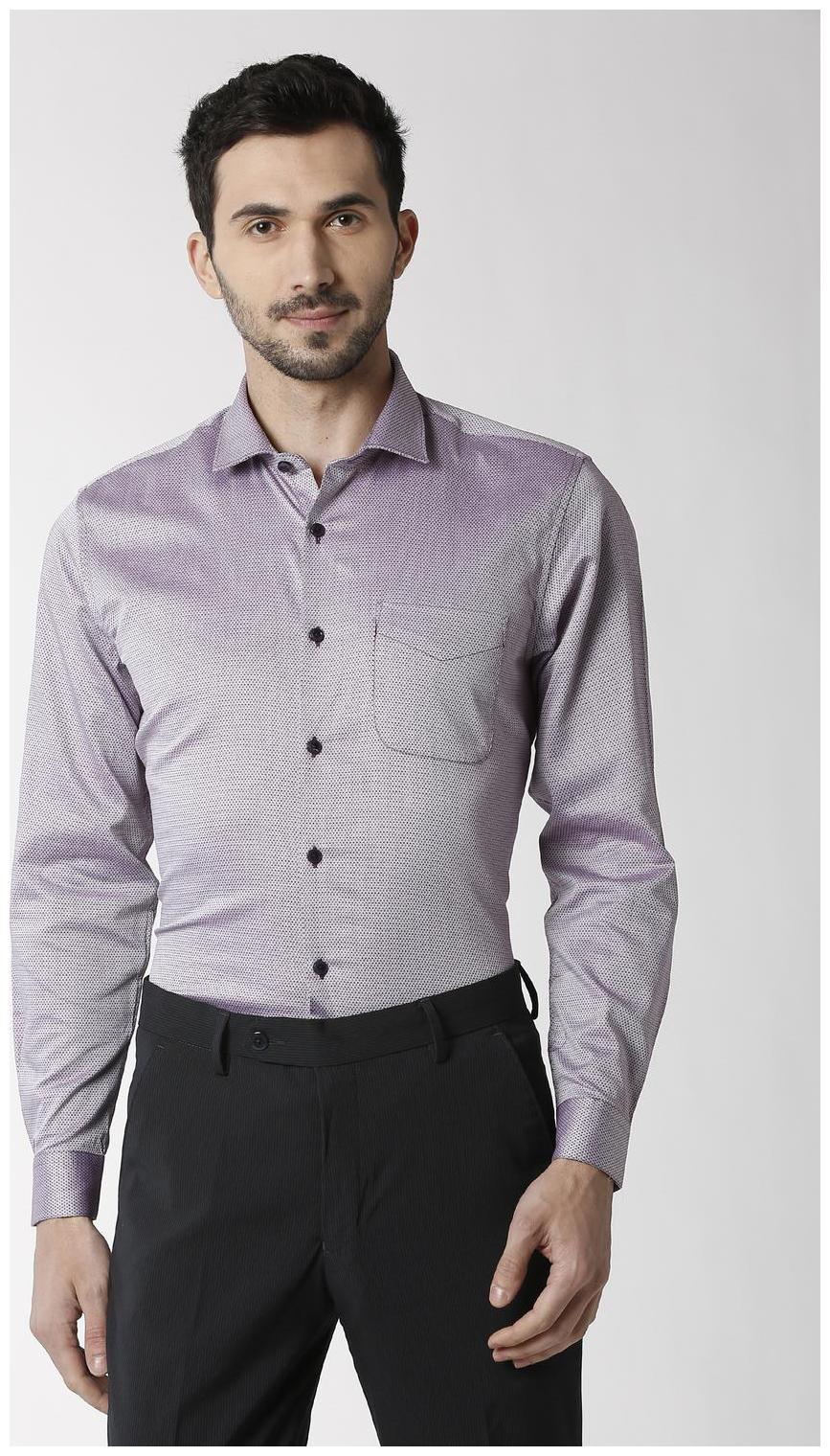 

Peter England Men Regular fit Formal Shirt - Purple