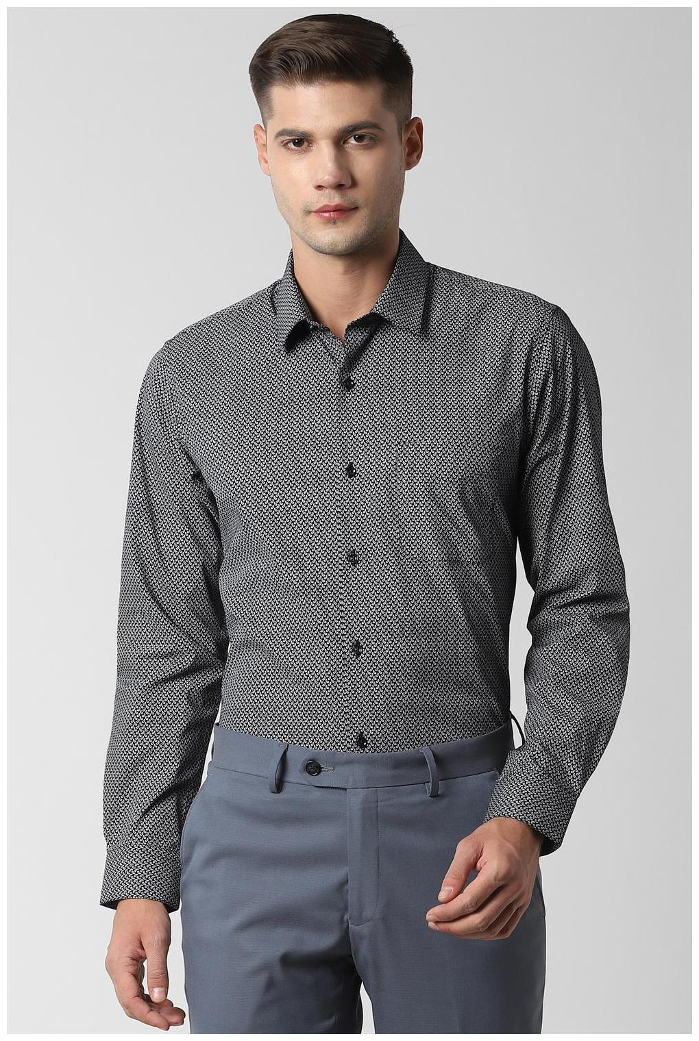 

Peter England Men Slim fit Formal Shirt - Black