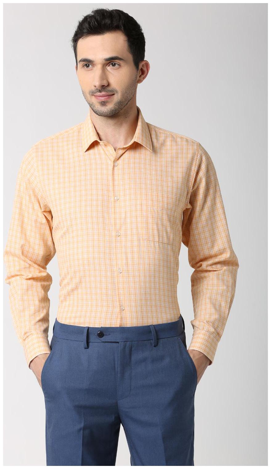 

Peter England Men Regular fit Formal Shirt - Yellow