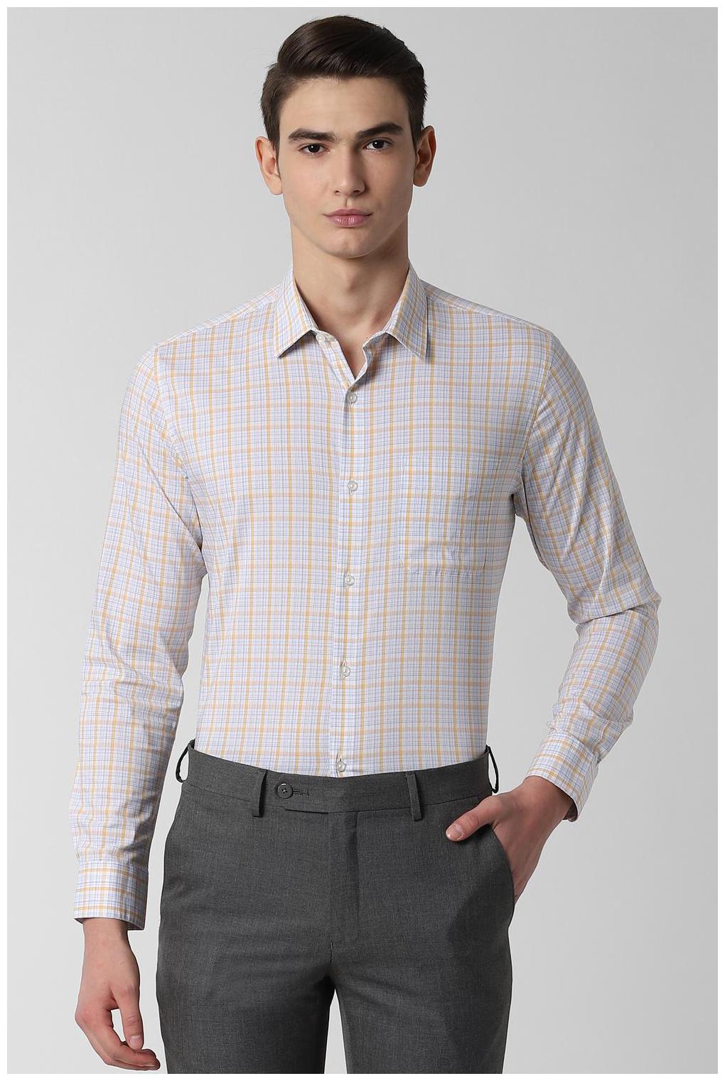 

Peter England Men Super slim fit Formal Shirt - Yellow