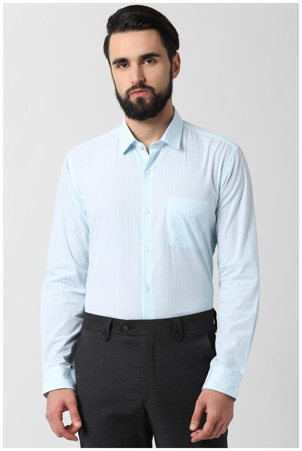 

Peter England Men Regular fit Formal Shirt - Blue