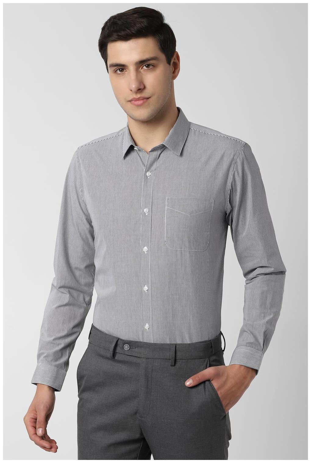 

Peter England Men Slim fit Formal Shirt - Grey