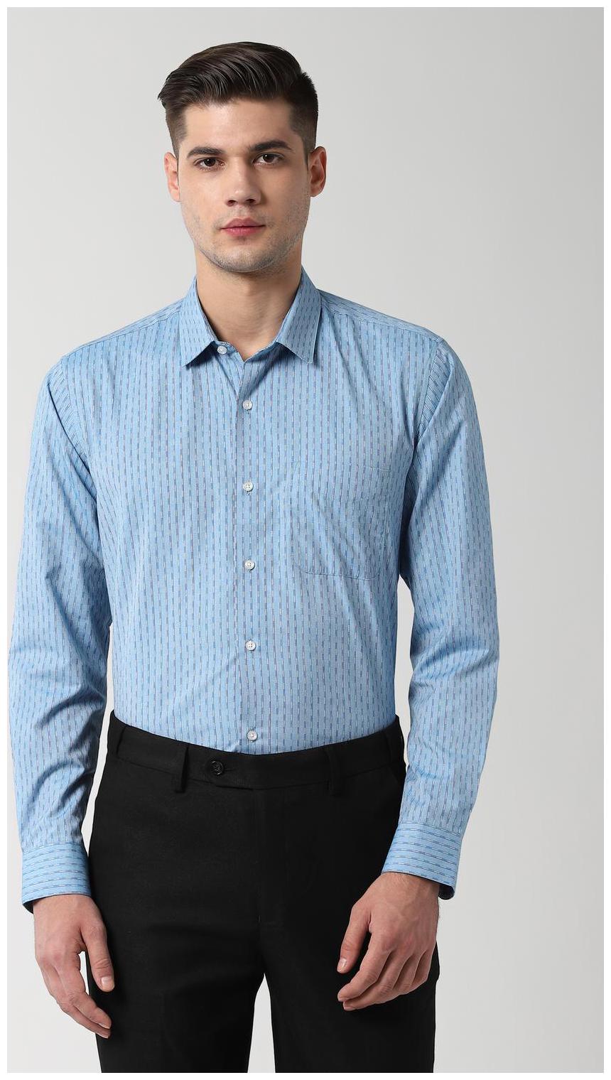 

Peter England Men Regular fit Formal Shirt - Blue